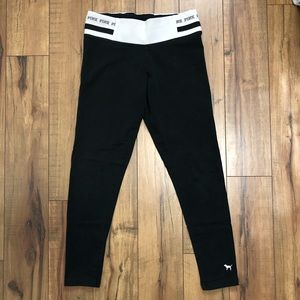 Black Pink Long Leggings